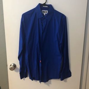 Express Blue Button-up